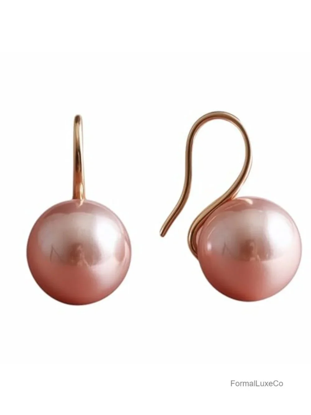 Large Pearl Drop Hook Earrings Elegant Statement Jewelry for Women Wedding